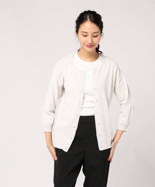 DECOY SINCE 1981（デコイシンスイチキュウハチイチ）の「ショートカーディガン（カーディガン/ボレロ・レディース・ネイビー/グレー/ライトグリーン・LL/M size/L size）」の10枚目の写真