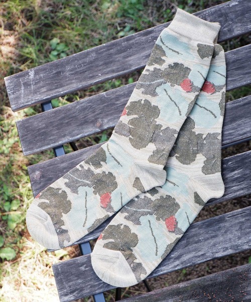 ANONYMOUSISM（アノニマスイズム）の「【AnonymousIsm】カモ/クルー丈ソックス/アノニマスイズム（ソックス/靴下・メンズ・ベージュ/カーキ/アーミー/モスグリーン/ライトブラウン・ﾌﾘｰ(M)/25cm～27cm/23cm～25cm）」の3枚目の写真