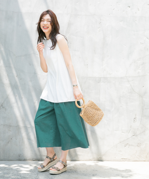 GLOBAL WORK（グローバルワーク）の「Aラインチュニックノースリーブ