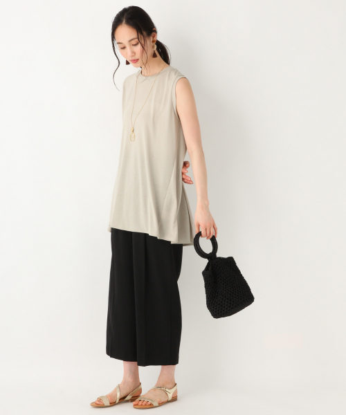 GLOBAL WORK(グローバルワーク)の「Aラインチュニックノースリーブ/836489(Tシャツ/カットソー・レディース・ブラウン/ダークグレー/グレー系その他4/ホワイト・MEDIUM/LARGE)」の17枚目の写真