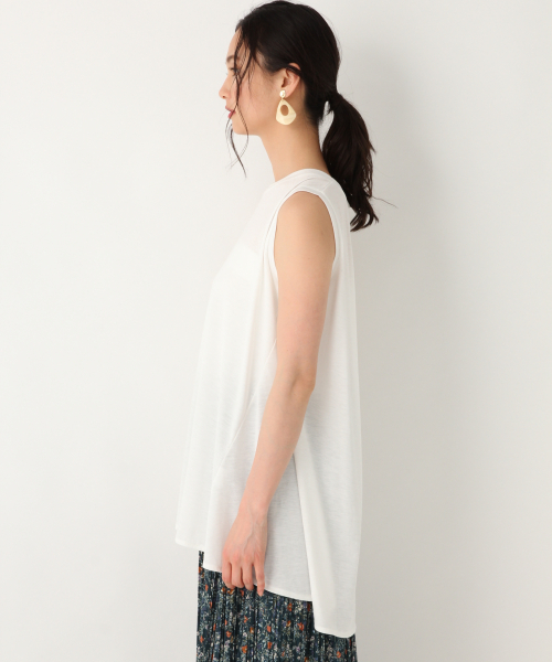 GLOBAL WORK(グローバルワーク)の「Aラインチュニックノースリーブ/836489(Tシャツ/カットソー・レディース・ブラウン/ダークグレー/グレー系その他4/ホワイト・MEDIUM/LARGE)」の11枚目の写真