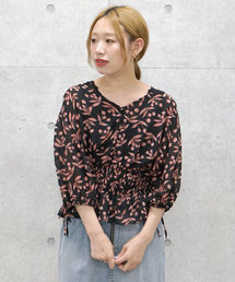 w closet | チェリー柄ウエストシャーリングブラウス(シャツ/ブラウス)