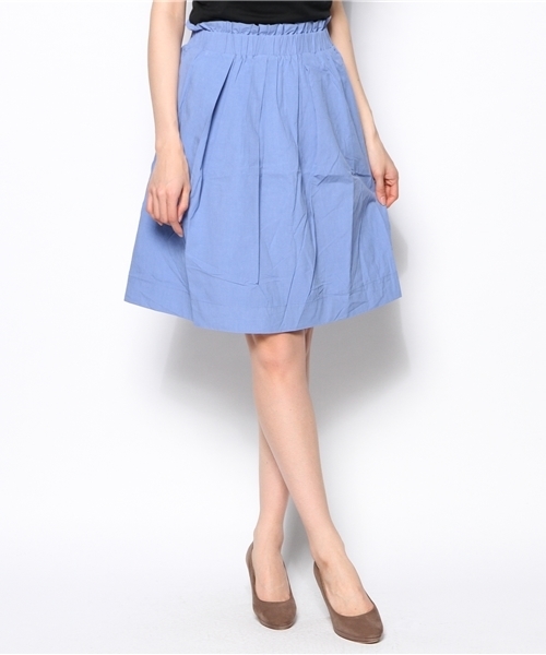mystic(ミスティック)の「ハリ感タックギャザースカート(スカート・レディース・ブルー/ブラック/オフホワイト/レッド・フリ-)」の14枚目の写真