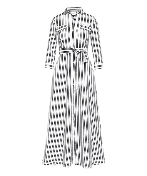 【BANANA REPUBLIC】 大人のシンプルストライプ シャツドレス Banana Republic(バナナリパブリック)の「ストライプ マキシ