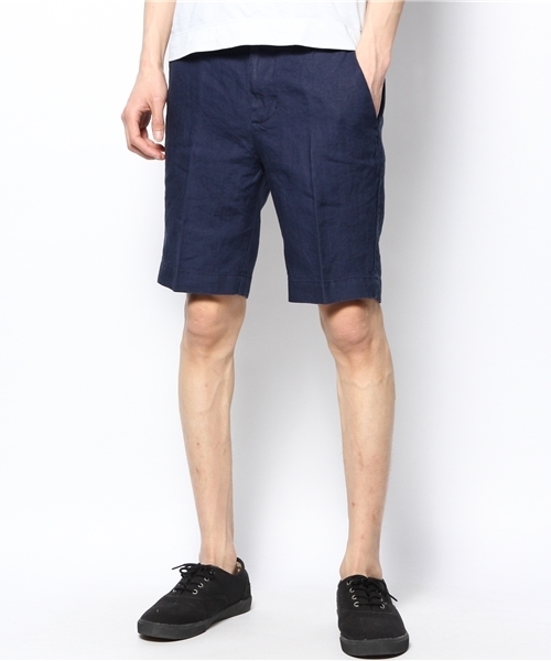 UNION STATION（ユニオンステーション）の「【スマート6月号/2014　成宮寛貴さん着用】 フレンチリネンショーツ（その他パンツ・メンズ・サックスブルー/ネイビー/ピンク/ホワイト/ロイヤルブルー/イエロー・MEDIUM/LARGE/LL）」の3枚目の写真