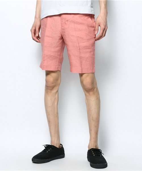 UNION STATION（ユニオンステーション）の「【スマート6月号/2014　成宮寛貴さん着用】 フレンチリネンショーツ（その他パンツ・メンズ・サックスブルー/ネイビー/ピンク/ホワイト/ロイヤルブルー/イエロー・MEDIUM/LARGE/LL）」の6枚目の写真