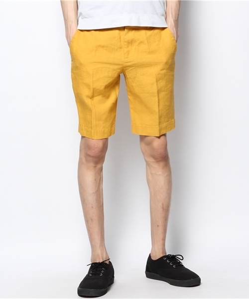 UNION STATION（ユニオンステーション）の「【スマート6月号/2014　成宮寛貴さん着用】 フレンチリネンショーツ（その他パンツ・メンズ・サックスブルー/ネイビー/ピンク/ホワイト/ロイヤルブルー/イエロー・MEDIUM/LARGE/LL）」の5枚目の写真