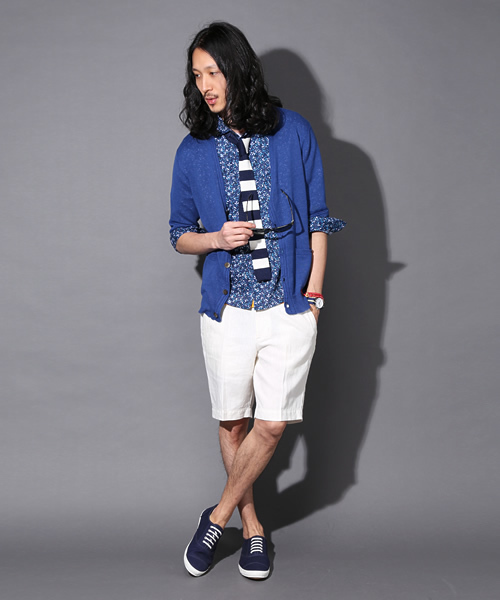 UNION STATION（ユニオンステーション）の「【スマート6月号/2014　成宮寛貴さん着用】 フレンチリネンショーツ（その他パンツ・メンズ・サックスブルー/ネイビー/ピンク/ホワイト/ロイヤルブルー/イエロー・MEDIUM/LARGE/LL）」の10枚目の写真