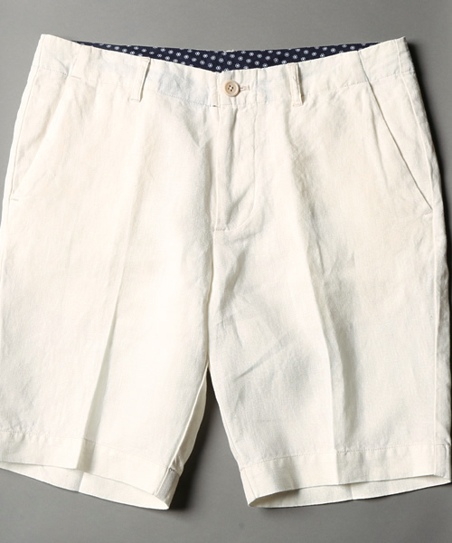 UNION STATION（ユニオンステーション）の「【スマート6月号/2014　成宮寛貴さん着用】 フレンチリネンショーツ（その他パンツ・メンズ・サックスブルー/ネイビー/ピンク/ホワイト/ロイヤルブルー/イエロー・MEDIUM/LARGE/LL）」の11枚目の写真
