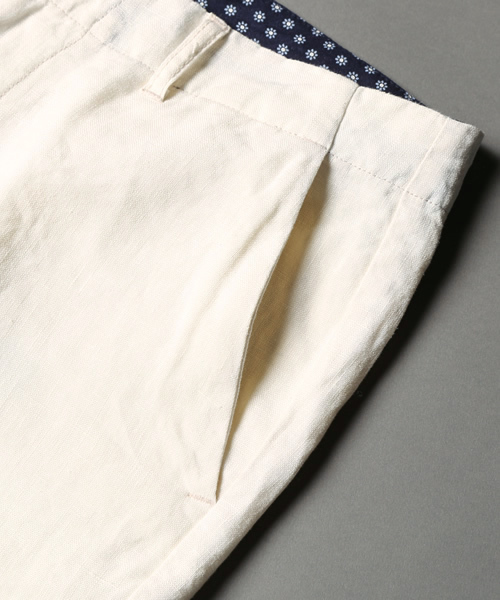 UNION STATION（ユニオンステーション）の「【スマート6月号/2014　成宮寛貴さん着用】 フレンチリネンショーツ（その他パンツ・メンズ・サックスブルー/ネイビー/ピンク/ホワイト/ロイヤルブルー/イエロー・MEDIUM/LARGE/LL）」の13枚目の写真