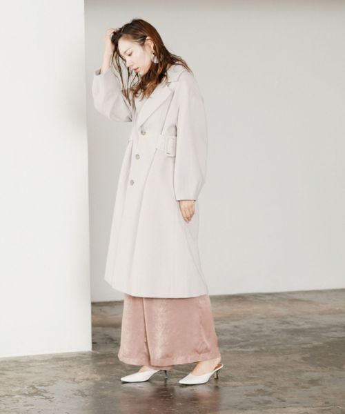 LADYMADE(レディメイド)の「サイドベルトデザインスリーブウールコート(その他アウター・レディース・ボルドー/キャメル/ライトベージュ・FREE)」の9枚目の写真