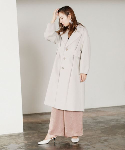 LADYMADE(レディメイド)の「サイドベルトデザインスリーブウールコート(その他アウター・レディース・ボルドー/キャメル/ライトベージュ・FREE)」の15枚目の写真