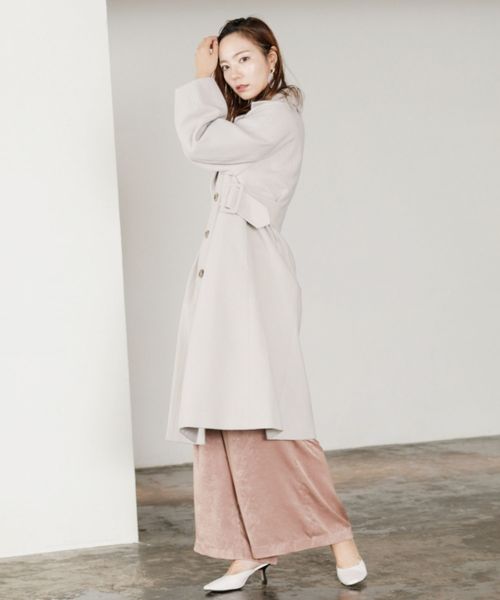 LADYMADE(レディメイド)の「サイドベルトデザインスリーブウールコート(その他アウター・レディース・ボルドー/キャメル/ライトベージュ・FREE)」の16枚目の写真