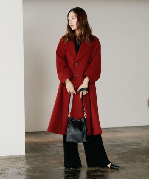 LADYMADE(レディメイド)の「サイドベルトデザインスリーブウールコート(その他アウター・レディース・ボルドー/キャメル/ライトベージュ・FREE)」の18枚目の写真