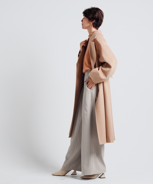 LADYMADE(レディメイド)の「サイドベルトデザインスリーブウールコート(その他アウター・レディース・ボルドー/キャメル/ライトベージュ・FREE)」の5枚目の写真
