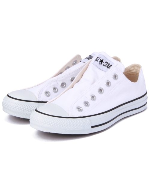 CONVERSE（コンバース）の「CONVERSE ALL/S SLIP ⅢOX（スニーカー・レディース・ホワイト/ブラック・24.5cm/23.5cm/22.5cm）」の2枚目の写真