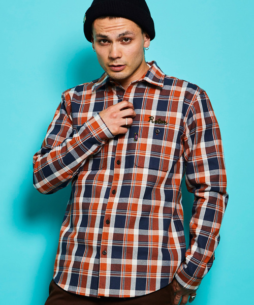 ROTAR�i���[�^�[�j�́uHeavy check shirt �w�r�[ �l�� �`�F�b�N�V���c�i�V���c/�u���E�X�j�v�b�I�����W�n���̑�