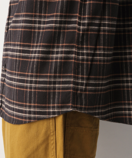 GLOBAL WORK(グローバルワーク)の「ソフトタッチネルバンドガラ/842714(シャツ/ブラウス・メンズ・ブラック/グレー系その他6/ネイビー・SMALL/MEDIUM/X-LARGE/LARGE)」の13枚目の写真