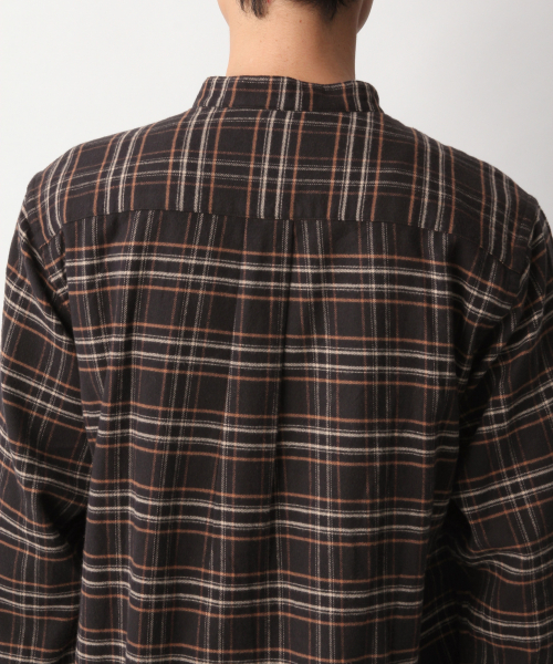 GLOBAL WORK(グローバルワーク)の「ソフトタッチネルバンドガラ/842714(シャツ/ブラウス・メンズ・ブラック/グレー系その他6/ネイビー・SMALL/MEDIUM/X-LARGE/LARGE)」の14枚目の写真