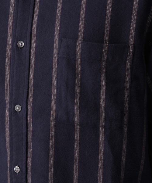 GLOBAL WORK(グローバルワーク)の「ソフトタッチネルバンドガラ/842714(シャツ/ブラウス・メンズ・ブラック/グレー系その他6/ネイビー・SMALL/MEDIUM/X-LARGE/LARGE)」の16枚目の写真