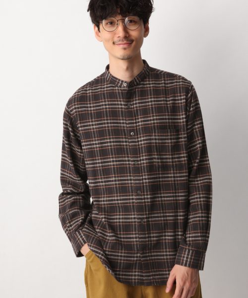 GLOBAL WORK(グローバルワーク)の「ソフトタッチネルバンドガラ/842714(シャツ/ブラウス・メンズ・ブラック/グレー系その他6/ネイビー・SMALL/MEDIUM/X-LARGE/LARGE)」の20枚目の写真