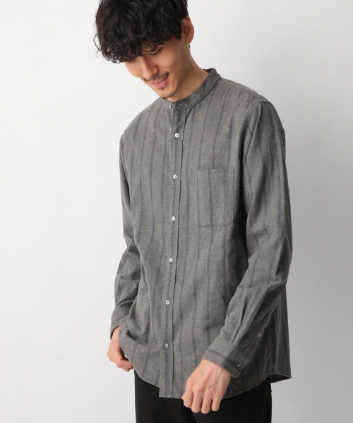 GLOBAL WORK(グローバルワーク)の「ソフトタッチネルバンドガラ/842714(シャツ/ブラウス・メンズ・ブラック/グレー系その他6/ネイビー・SMALL/MEDIUM/X-LARGE/LARGE)」の21枚目の写真