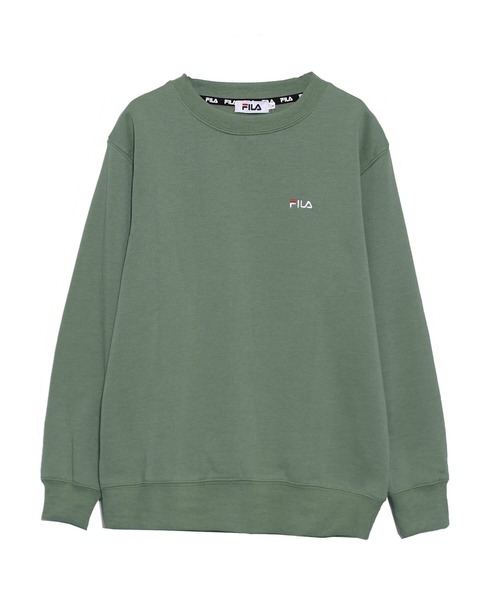 FILA（フィラ）の「【FILA/フィラ】ワンポイント ロゴ刺繍 ビッグシルエット 裏起毛 スウェット トレーナー（スウェット・メンズ・ホワイト/ブラック/ネイビー/杢グレー/モカ/グリーン系その他/セージグリーン/グレイッシュベージュ・LL/M/L/3L）」の6枚目の写真