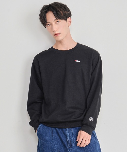 FILA（フィラ）の「【FILA/フィラ】ワンポイント ロゴ刺繍 ビッグシルエット 裏起毛 スウェット トレーナー（スウェット・メンズ・ホワイト/ブラック/ネイビー/杢グレー/モカ/グリーン系その他/セージグリーン/グレイッシュベージュ・LL/M/L/3L）」の20枚目の写真