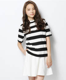 bulle de savon | 太ボーダー        ハイネックP.O(Tシャツ/カットソー)