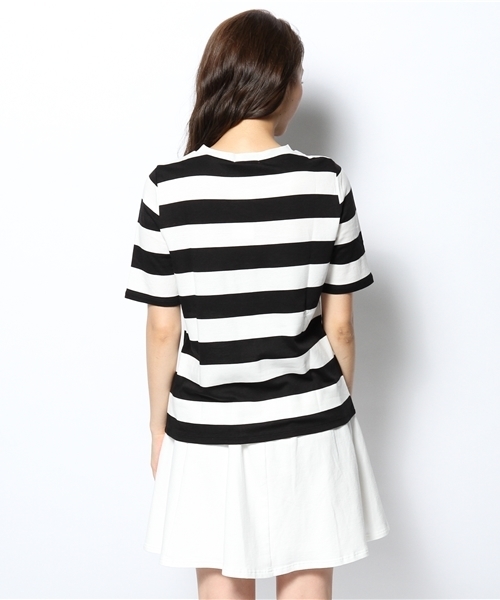 bulle de savon(ビュルデサボン)の「太ボーダー ハイネックP.O(Tシャツ/カットソー・レディース・ブラック/ブルー/グリーン・FREE)」の6枚目の写真