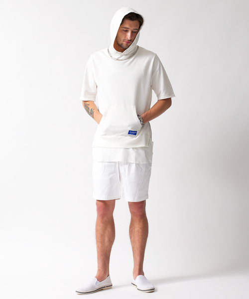 MONKEY TIME(モンキータイム)の「MT ∴ サテン イージーショーツ◆(その他パンツ・メンズ・ホワイト/ブラック・LARGE/SMALL/MEDIUM)」の5枚目の写真