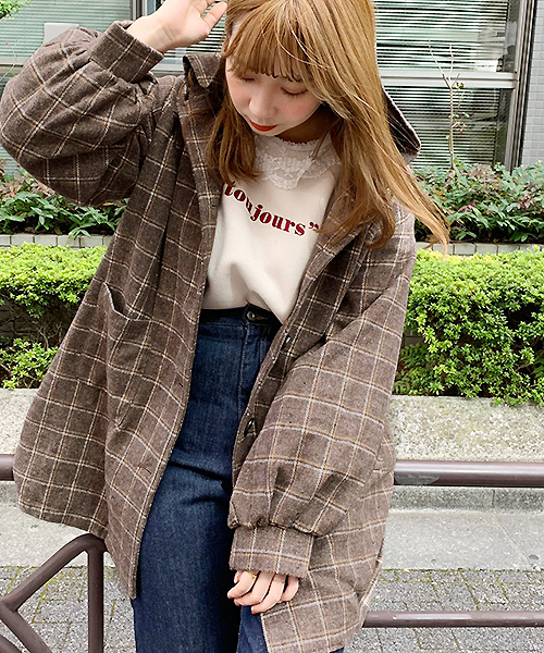 apres jour（アプレジュール）の「袖ボリュームフードコート【ZOZOTOWN