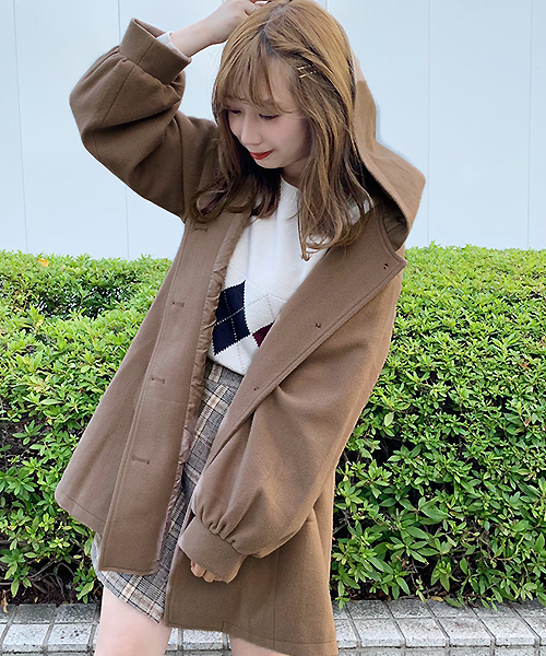 apres jour（アプレジュール）の「袖ボリュームフードコート【ZOZOTOWN限定アイテム】（ダッフルコート・レディース・ベージュ/その他/モカ/ピンクベージュ/ライトベージュ・フリー）」の15枚目の写真