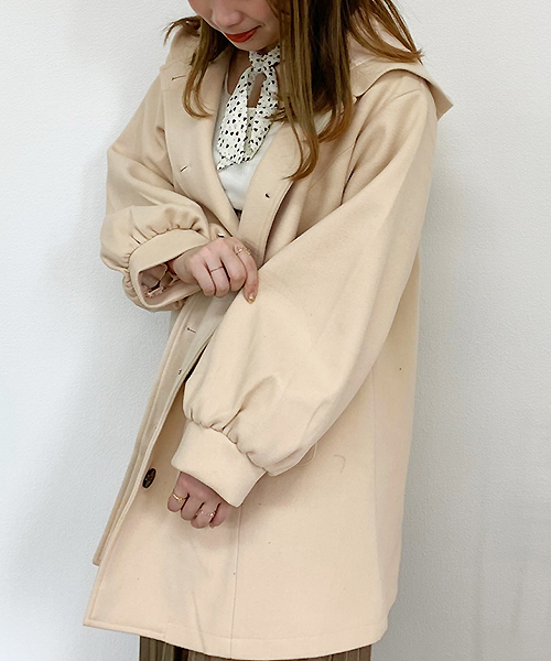 apres jour（アプレジュール）の「袖ボリュームフードコート【ZOZOTOWN限定アイテム】（ダッフルコート・レディース・ベージュ/その他/モカ/ピンクベージュ/ライトベージュ・フリー）」の8枚目の写真