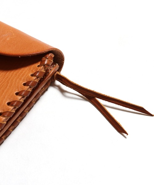 CAL O LINE（キャルオーライン）の「CAL O LINE/キャルオーライン SOUTH BEACH LEATHER WALLET　長財布（財布・メンズ・レッド/タン・FREE）」の4枚目の写真