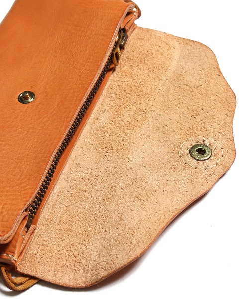 CAL O LINE（キャルオーライン）の「CAL O LINE/キャルオーライン SOUTH BEACH LEATHER WALLET　長財布（財布・メンズ・レッド/タン・FREE）」の10枚目の写真