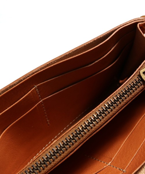 CAL O LINE（キャルオーライン）の「CAL O LINE/キャルオーライン SOUTH BEACH LEATHER WALLET　長財布（財布・メンズ・レッド/タン・FREE）」の7枚目の写真