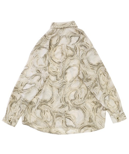 select MOCA（セレクトモカ）の「マーブルシアーシャツブラウス（シャツ/ブラウス・レディース・ベージュ/ピンク/ライトカーキ・FREE）」の15枚目の写真