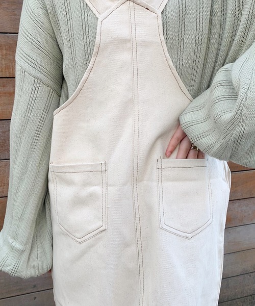 apres jour（アプレジュール）の「ワッペン付きジャンスカ【ZOZOTOWN限定アイテム】（ジャンパースカート・レディース・オフホワイト/カーキ/モカ・フリー）」の19枚目の写真