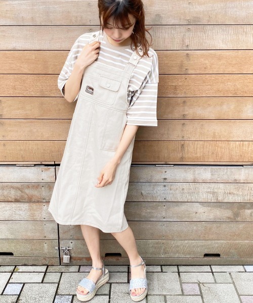 apres jour（アプレジュール）の「ワッペン付きジャンスカ【ZOZOTOWN限定アイテム】（ジャンパースカート・レディース・オフホワイト/カーキ/モカ・フリー）」の15枚目の写真