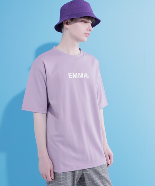 EMMA CLOTHES(エマクローズ)の「ポンチローマ オーバーサイズ ロゴデザインカットソー 1/2 sleeve(EMMA CLOTHES)(Tシャツ/カットソー・メンズ・ブラック/パープル/グレー系その他2/グリーン/オフホワイト/ベージュ・S/L/M)」の9枚目の写真