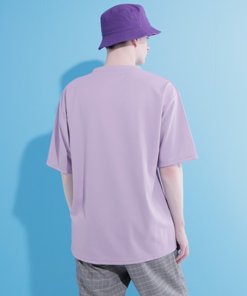 EMMA CLOTHES(エマクローズ)の「ポンチローマ オーバーサイズ ロゴデザインカットソー 1/2 sleeve(EMMA CLOTHES)(Tシャツ/カットソー・メンズ・ブラック/パープル/グレー系その他2/グリーン/オフホワイト/ベージュ・S/L/M)」の7枚目の写真