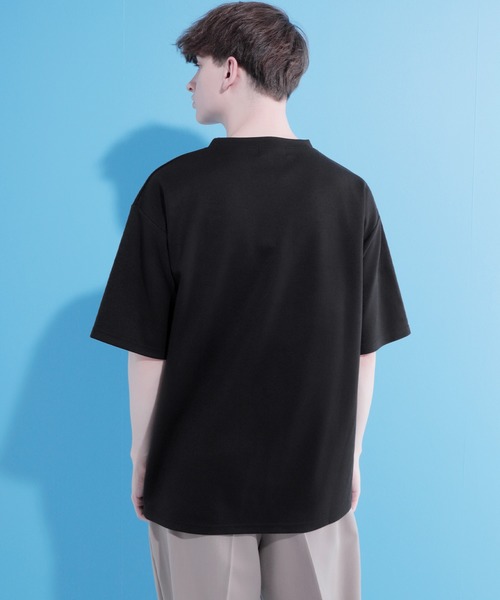 EMMA CLOTHES(エマクローズ)の「ポンチローマ オーバーサイズ ロゴデザインカットソー 1/2 sleeve(EMMA CLOTHES)(Tシャツ/カットソー・メンズ・ブラック/パープル/グレー系その他2/グリーン/オフホワイト/ベージュ・S/L/M)」の17枚目の写真