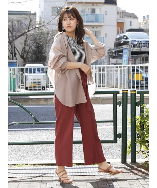 dazzlin（ダズリン）の「リラックスロングパンツ（その他パンツ・レディース・レッド/アイボリー/グリーン系その他・FREE）」の11枚目の写真