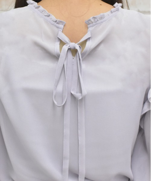 PairPair（ペアペア）の「2WAYフリルブラウス（シャツ/ブラウス・レディース・オフホワイト/ライトグリーン/ラベンダー・FREE）」の21枚目の写真
