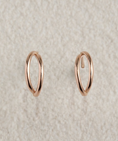 K10】ダブルハーフフープピアス/BOX付き（ピアス（両耳用））｜Phoebe
