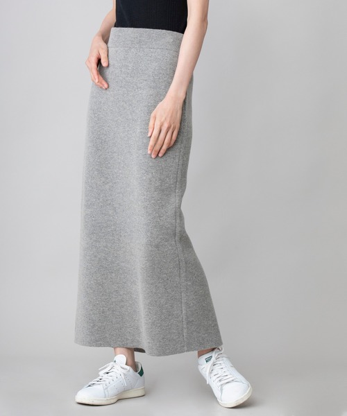 Munich（ミューニック）の「ラムウールダブルジャガードニット　2WAYタイトスカート(セットアップ可)（スカート・レディース・ブラック/グレー/アイボリー・S/M）」の13枚目の写真