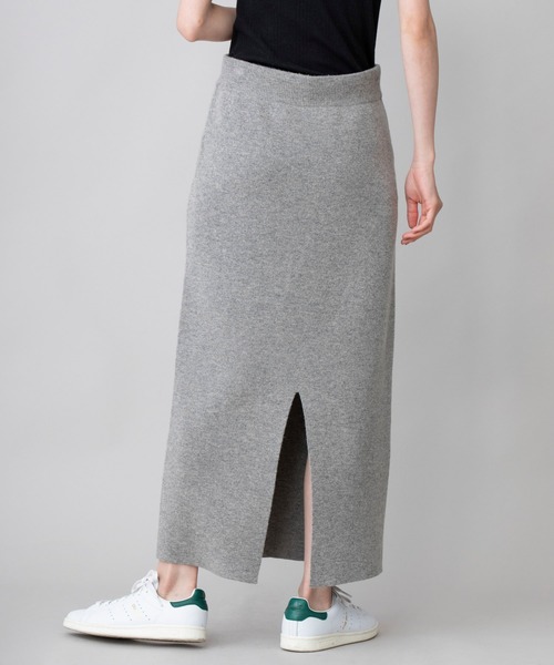 Munich（ミューニック）の「ラムウールダブルジャガードニット　2WAYタイトスカート(セットアップ可)（スカート・レディース・ブラック/グレー/アイボリー・S/M）」の15枚目の写真