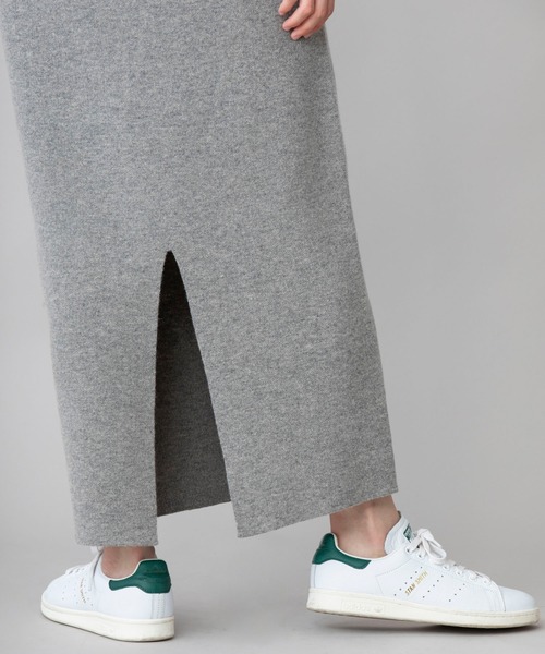 Munich（ミューニック）の「ラムウールダブルジャガードニット　2WAYタイトスカート(セットアップ可)（スカート・レディース・ブラック/グレー/アイボリー・S/M）」の16枚目の写真