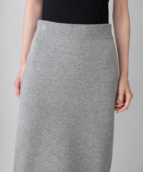 Munich（ミューニック）の「ラムウールダブルジャガードニット　2WAYタイトスカート(セットアップ可)（スカート・レディース・ブラック/グレー/アイボリー・S/M）」の17枚目の写真